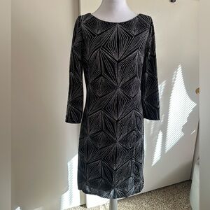 Chic Long Sleeve Geometric Dress